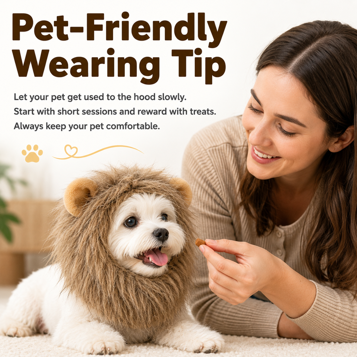 Lion Mane Cat Costume Hood