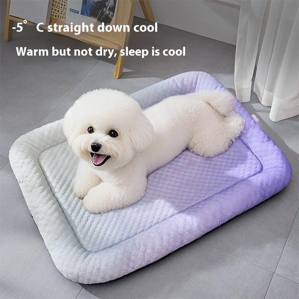 ❄️Pet Cooling Mat for Dogs & Cats 🐾  Naturally Cool Ice-Silk Pad • Breathable, Washable & Soft