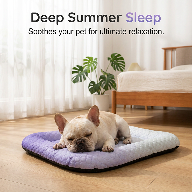 ❄️Pet Cooling Mat for Dogs & Cats 🐾  Naturally Cool Ice-Silk Pad • Breathable, Washable & Soft