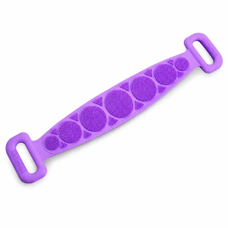 🛁 Double-Sided Silicone Back Scrubber-Easily exfoliate dead skin