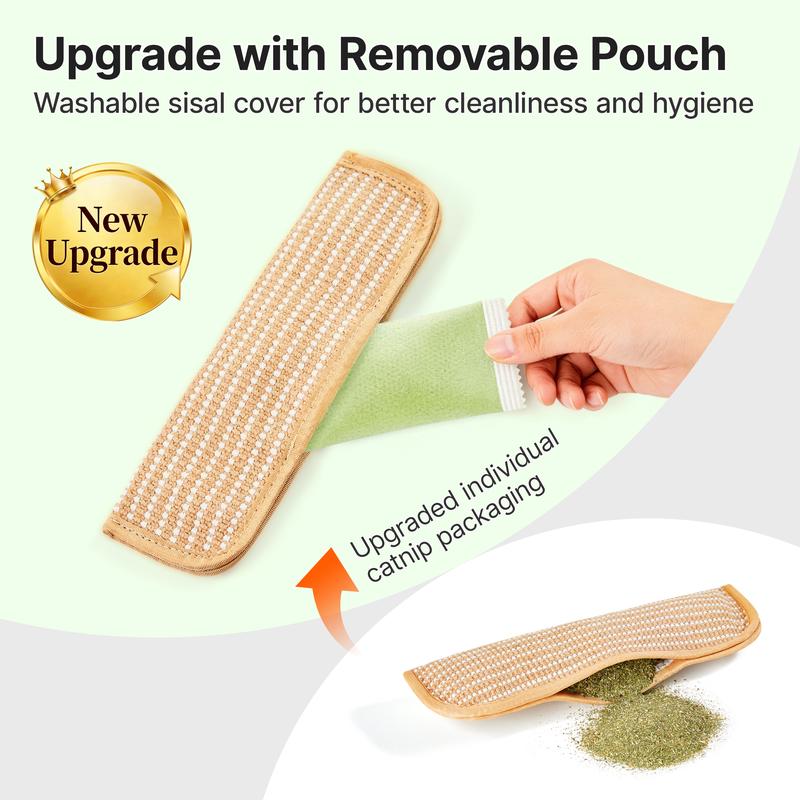 Catnip Kicker Toy: 6000mg Organic Catnip & Durable Sisal Scratching Toy for Indoor Cats & Kittens