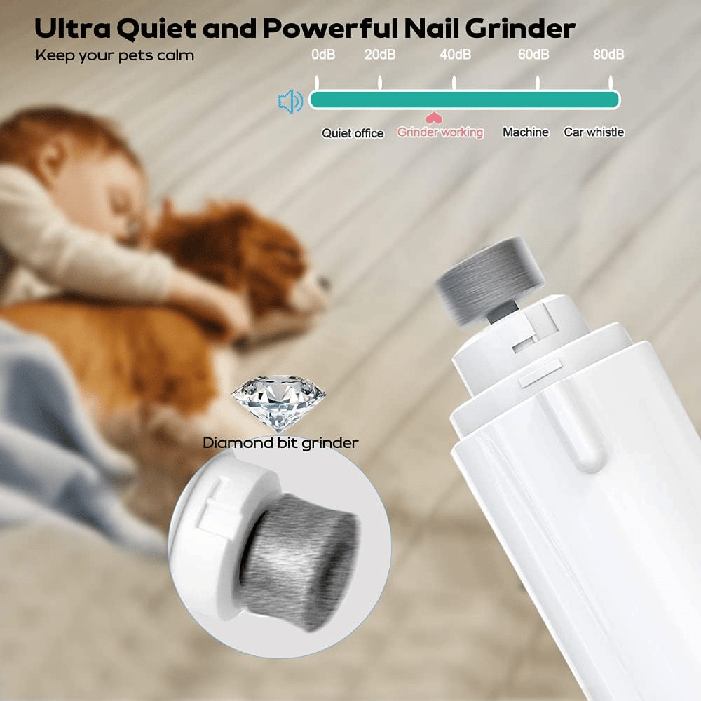2-in-1 Pet Nail Clipper & Grinder with LED Light-Trim, Grind & Protect — All in One