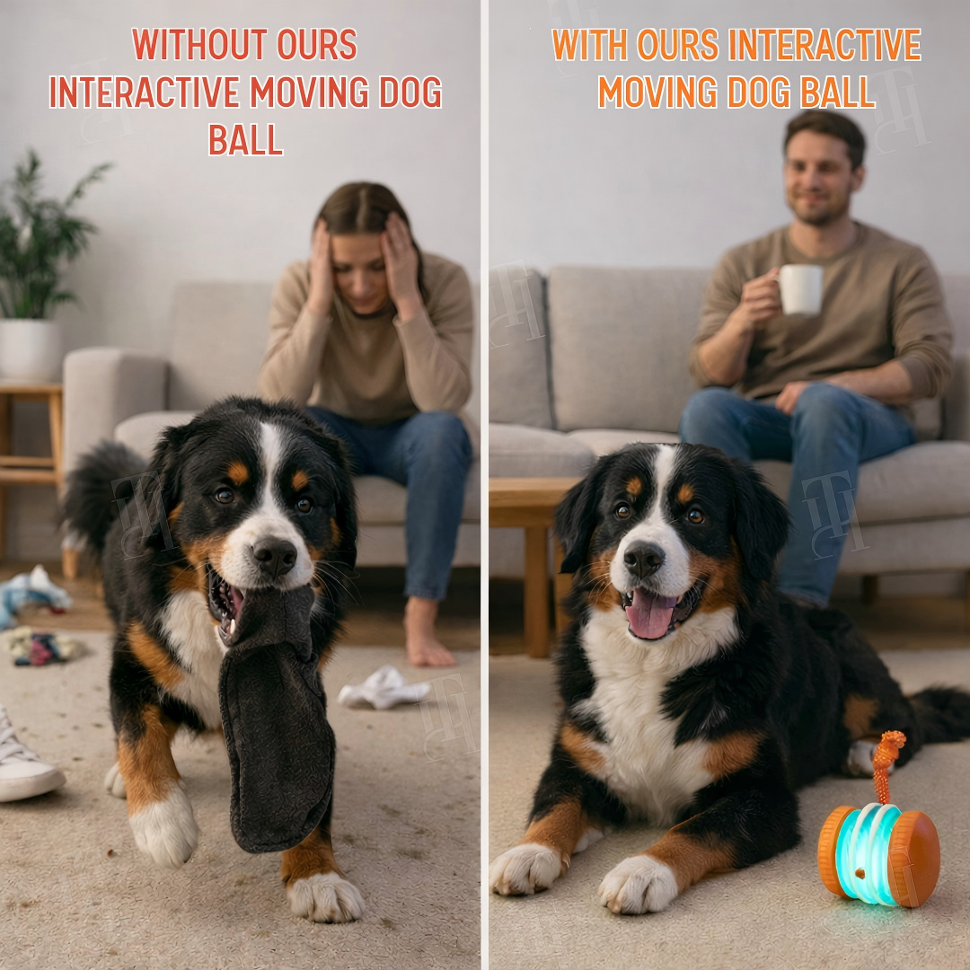 Smart Interactive Dog Ball ⚡ Self-Rolling & Durable TPU | Cures Boredom