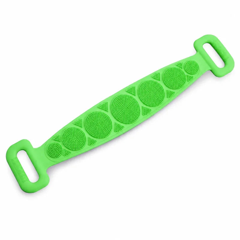 🛁 Double-Sided Silicone Back Scrubber-Easily exfoliate dead skin
