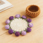 Handmade Crochet Flower Bouquet Coaster, Yarn Knitted Flower Cup Transform Bouquet, Mother's Day Gift, Gift for Mom Grandma, Valentine's Day Decor, Room Decor