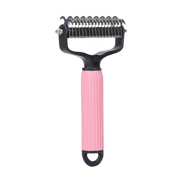 🐶🐾Double-Sided Cat & Dog Deshedding Dematting Comb - Undercoat Rake Grooming Tool, Matted Fur Remover for Long-Haired Pets, Grooming Accessories🔥 (Mid-Year Sale, Restock, DFYD, Deals for You Day Summerwins), Deshedding Tool
