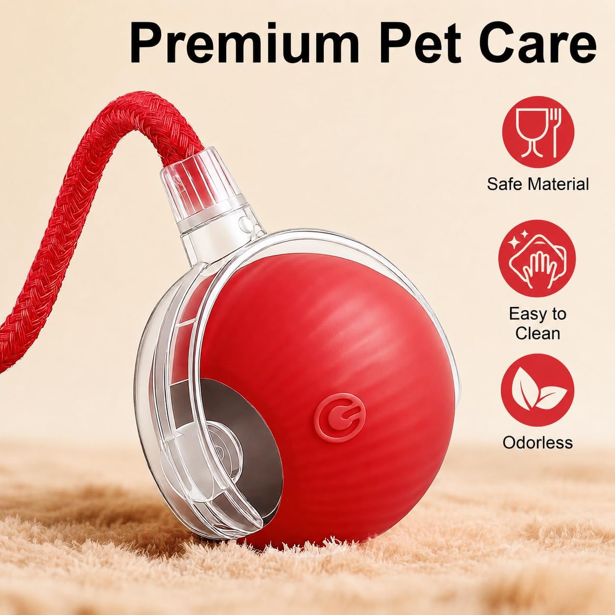 Smart Interactive Automatic Electric Rolling Moving Rechargeable Motion Activated Rolling Cat Dog Interactive Ball Toy