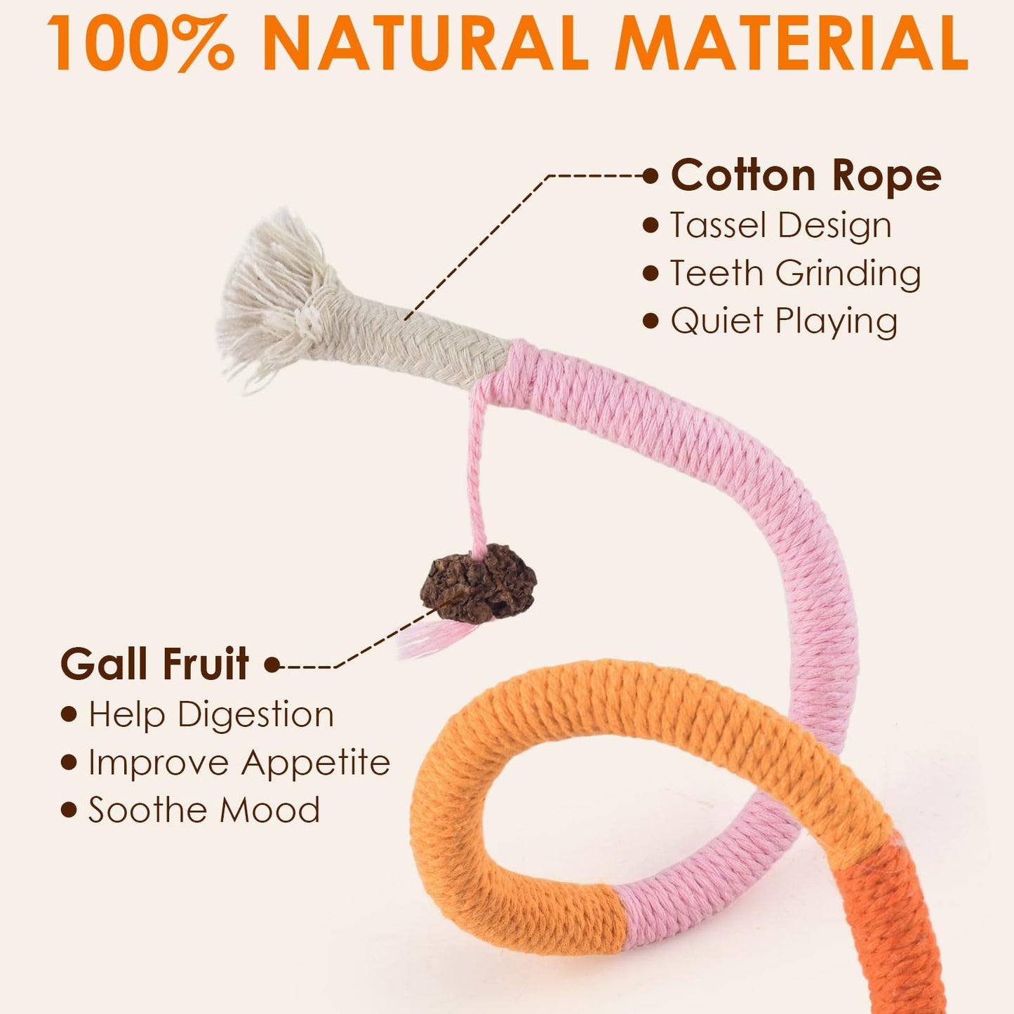 Cat Toys Chew Ropes, Interactive Cat Nip Kicker Toy for Indoor Kittens