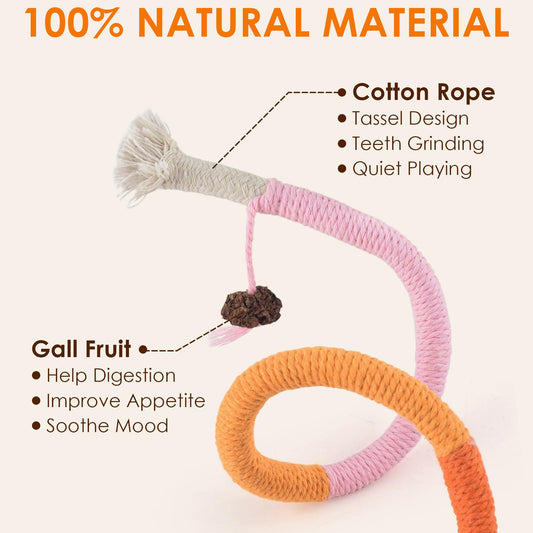 Cat Toys Chew Ropes, Interactive Cat Nip Kicker Toy for Indoor Kittens