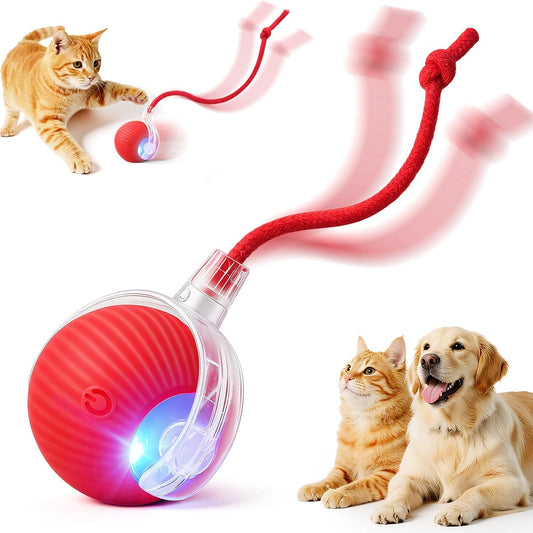 Smart Interactive Automatic Electric Rolling Moving Rechargeable Motion Activated Rolling Cat Dog Interactive Ball Toy