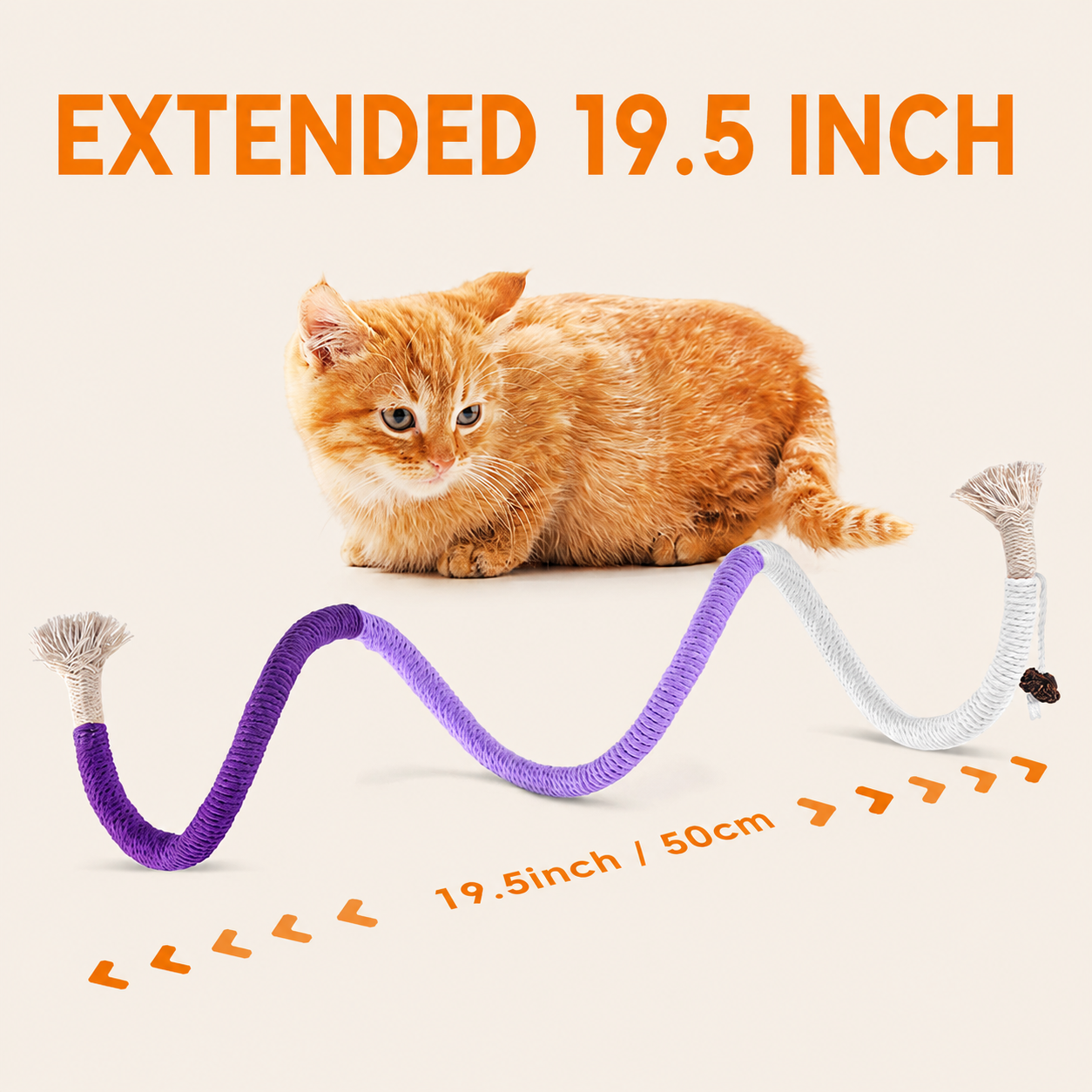 Cat Toys Chew Ropes, Interactive Cat Nip Kicker Toy for Indoor Kittens