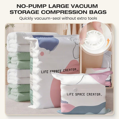 🌈📦 Large-Capacity Vacuum Bags – No Pump Needed! 💨✨