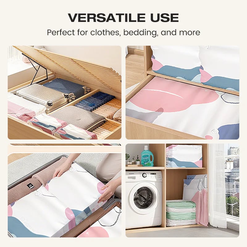 🌈📦 Large-Capacity Vacuum Bags – No Pump Needed! 💨✨