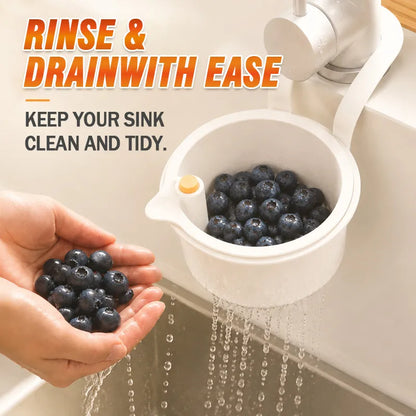 ⭐Multifunctional hanging sink drain basket