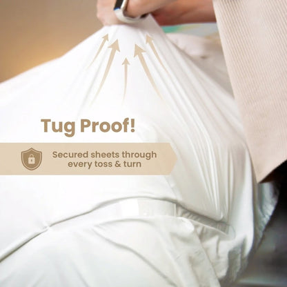 Fitted Bed Sheet Holders Firm Sheet Grip 𝘸𝘪𝘵𝘩 𝘐𝘯𝘷𝘪𝘴𝘪𝘣𝘭𝘦 𝘚𝘵𝘳𝘪𝘱𝘴