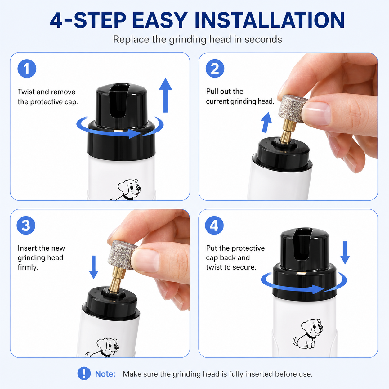 Quiet LED Pet Nail Grinder