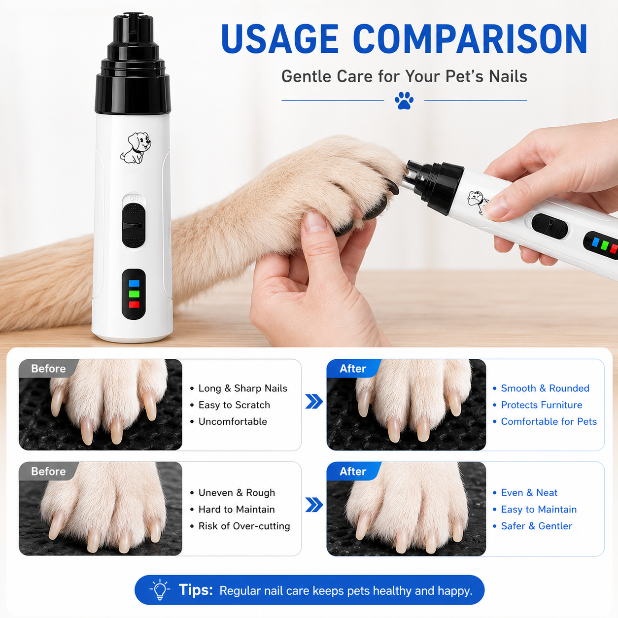 Quiet LED Pet Nail Grinder