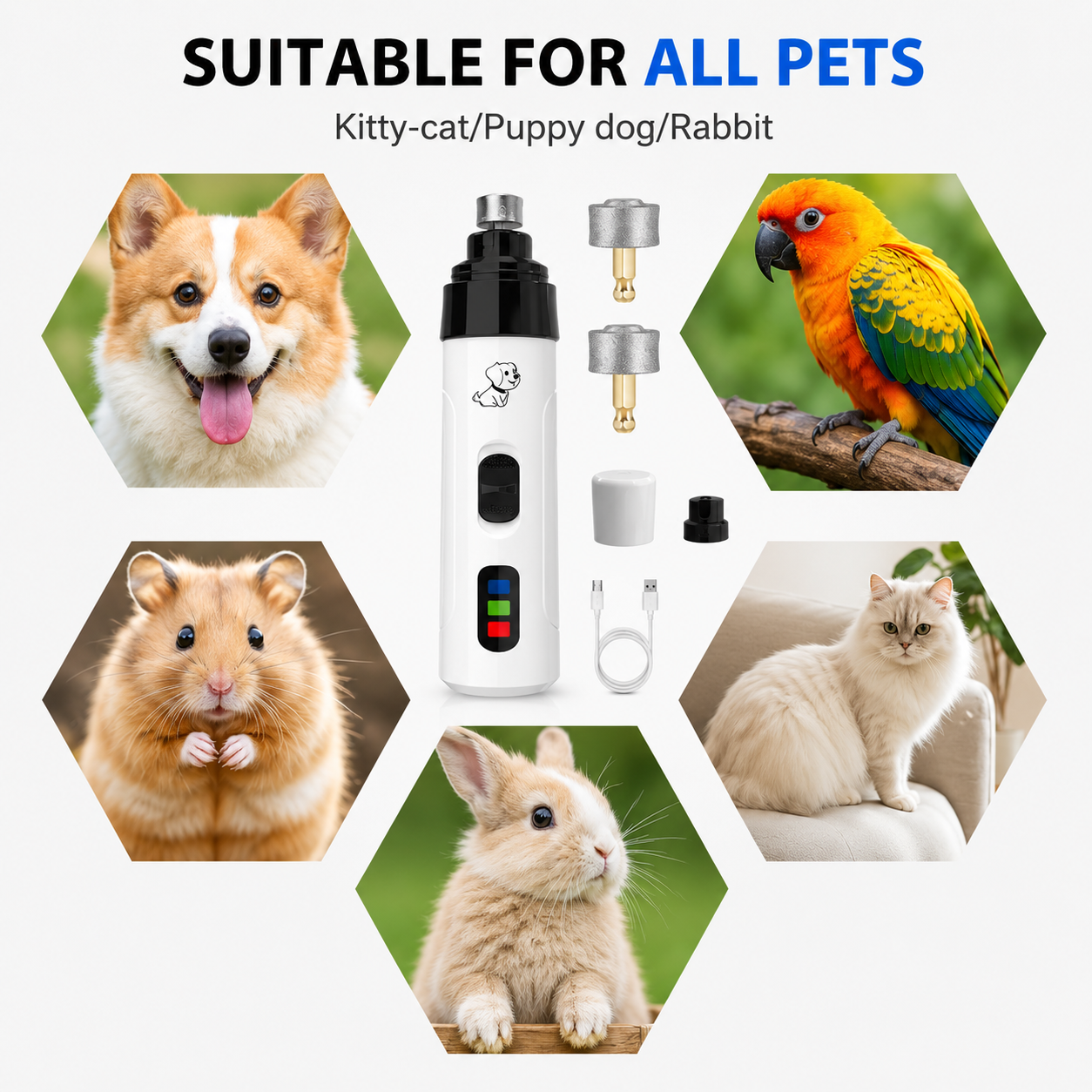Quiet LED Pet Nail Grinder