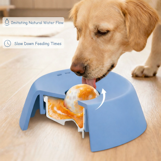 Rotating Lick Bowl 🌀 Interactive Slow Feeder | Anxiety Relief & Mess-Free