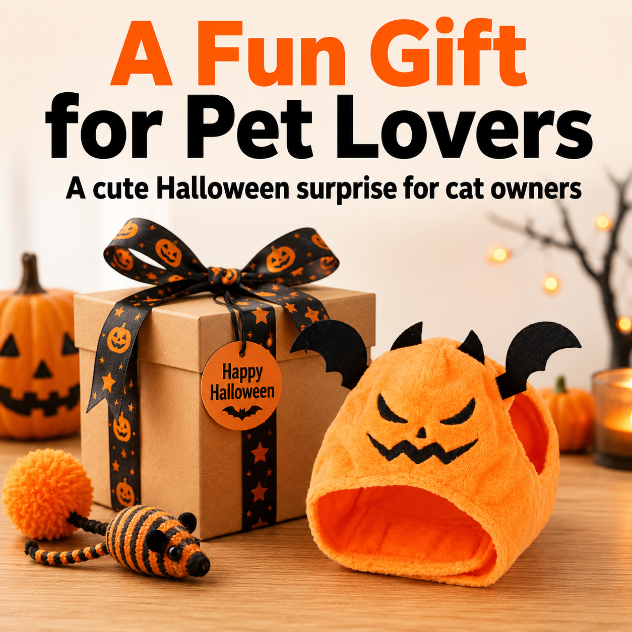Pumpkin Bat Pet Costume Hood for Halloween Photos
