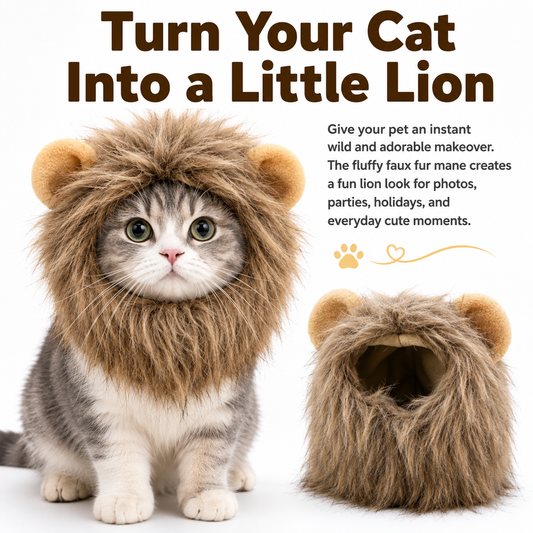 Lion Mane Cat Costume Hood