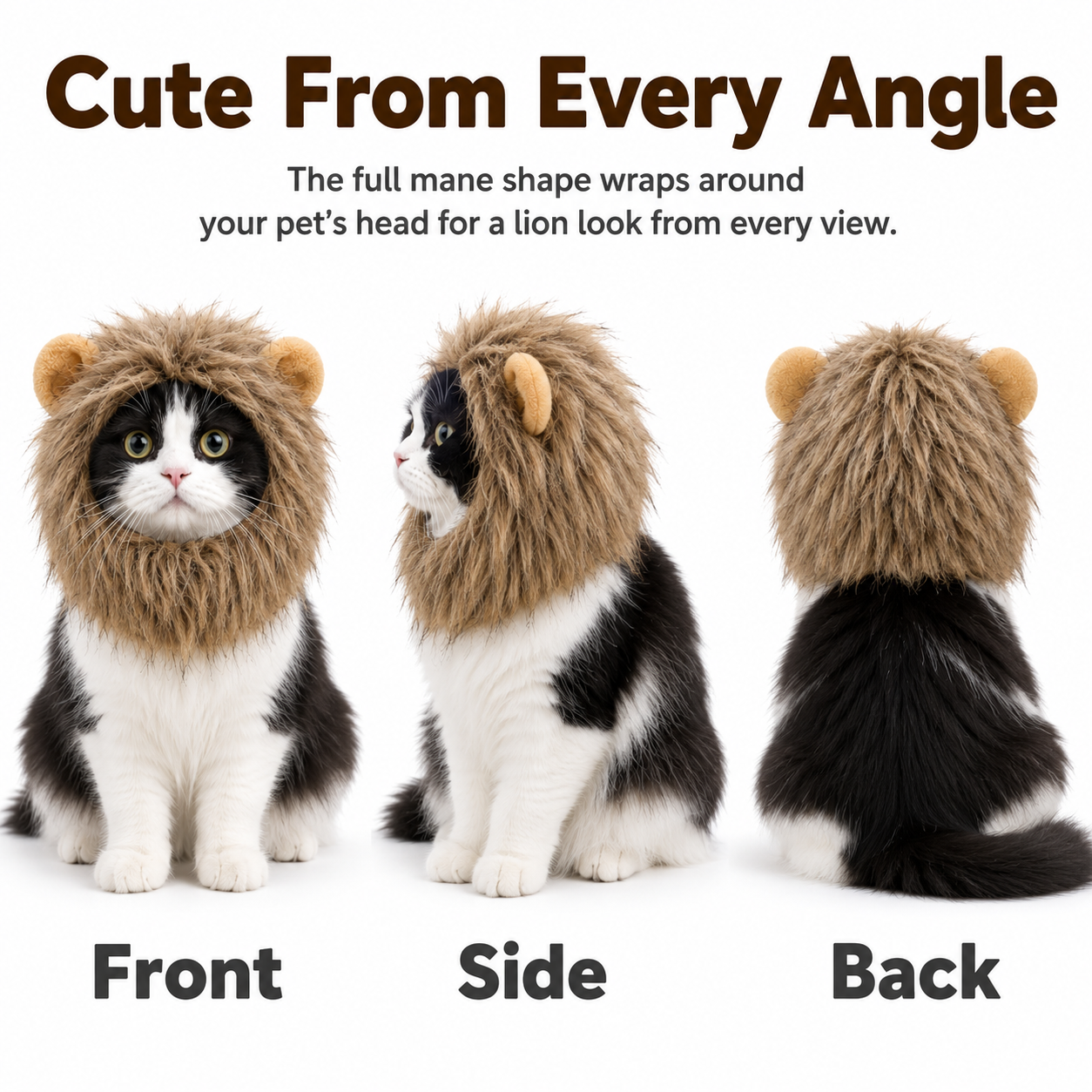 Lion Mane Cat Costume Hood