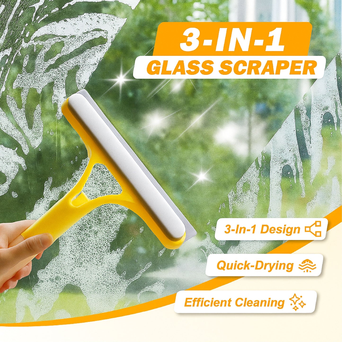 🔥LAST DAY 50% OFF- 3 in 1 Glass Cleaning Spray Squeegee Scraper