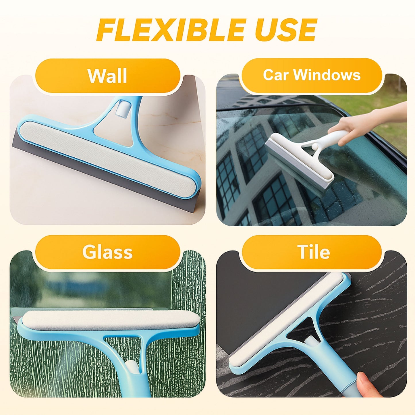 🔥LAST DAY 50% OFF- 3 in 1 Glass Cleaning Spray Squeegee Scraper
