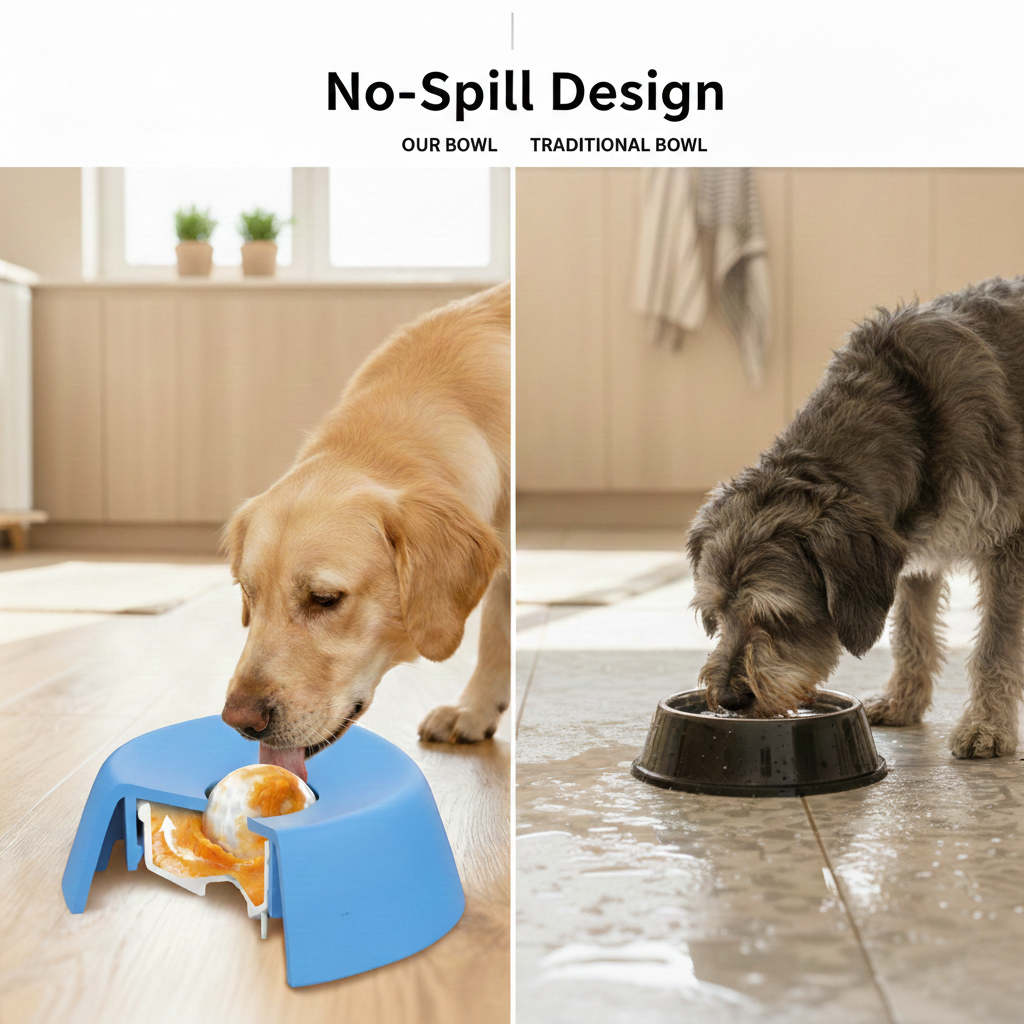 Rotating Lick Bowl 🌀 Interactive Slow Feeder | Anxiety Relief & Mess-Free