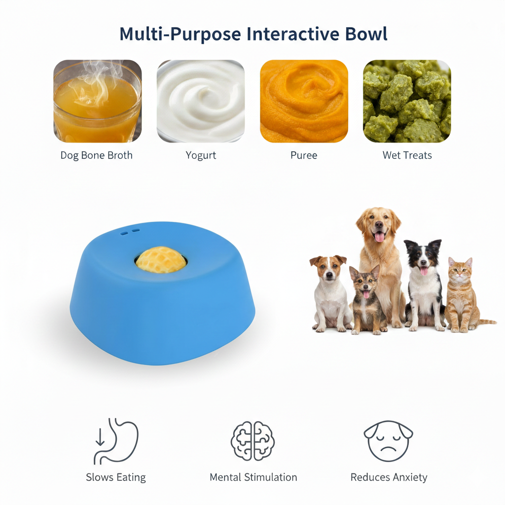 Rotating Lick Bowl 🌀 Interactive Slow Feeder | Anxiety Relief & Mess-Free