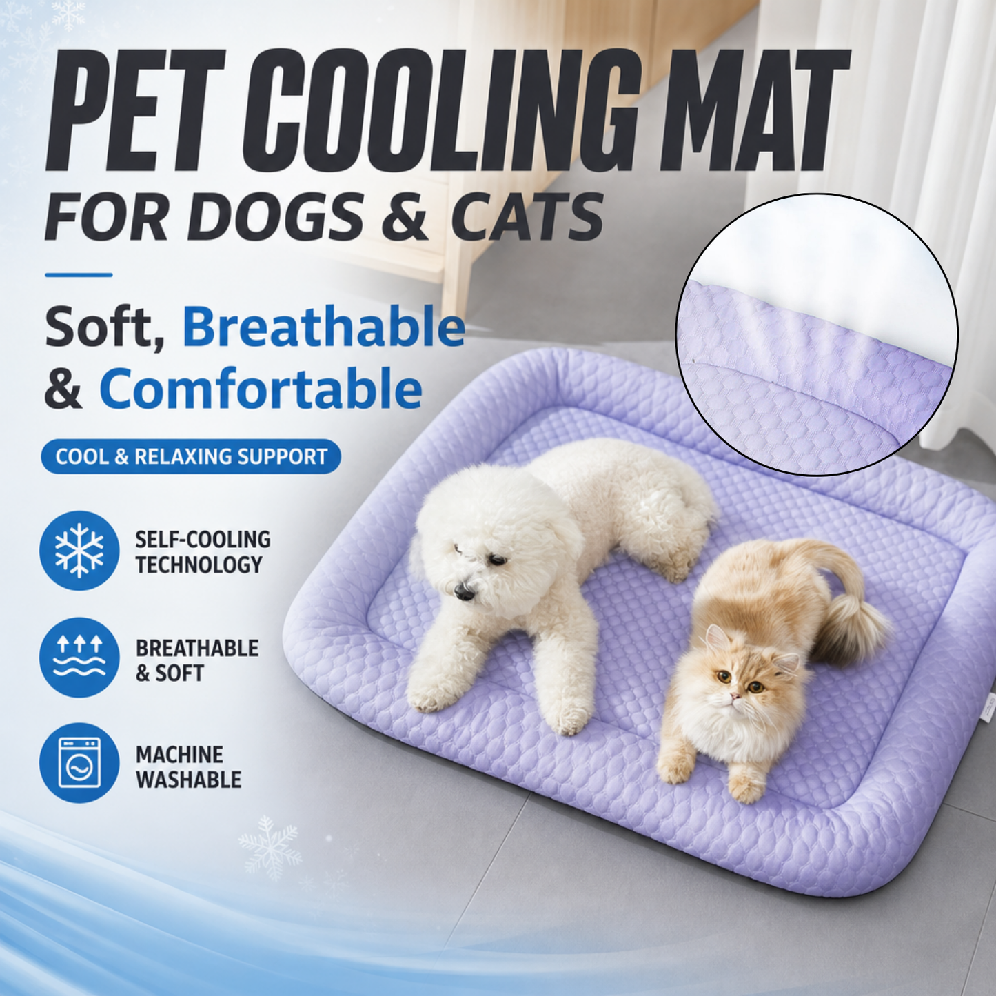 Pet Cooling Mat for Dogs & Cats