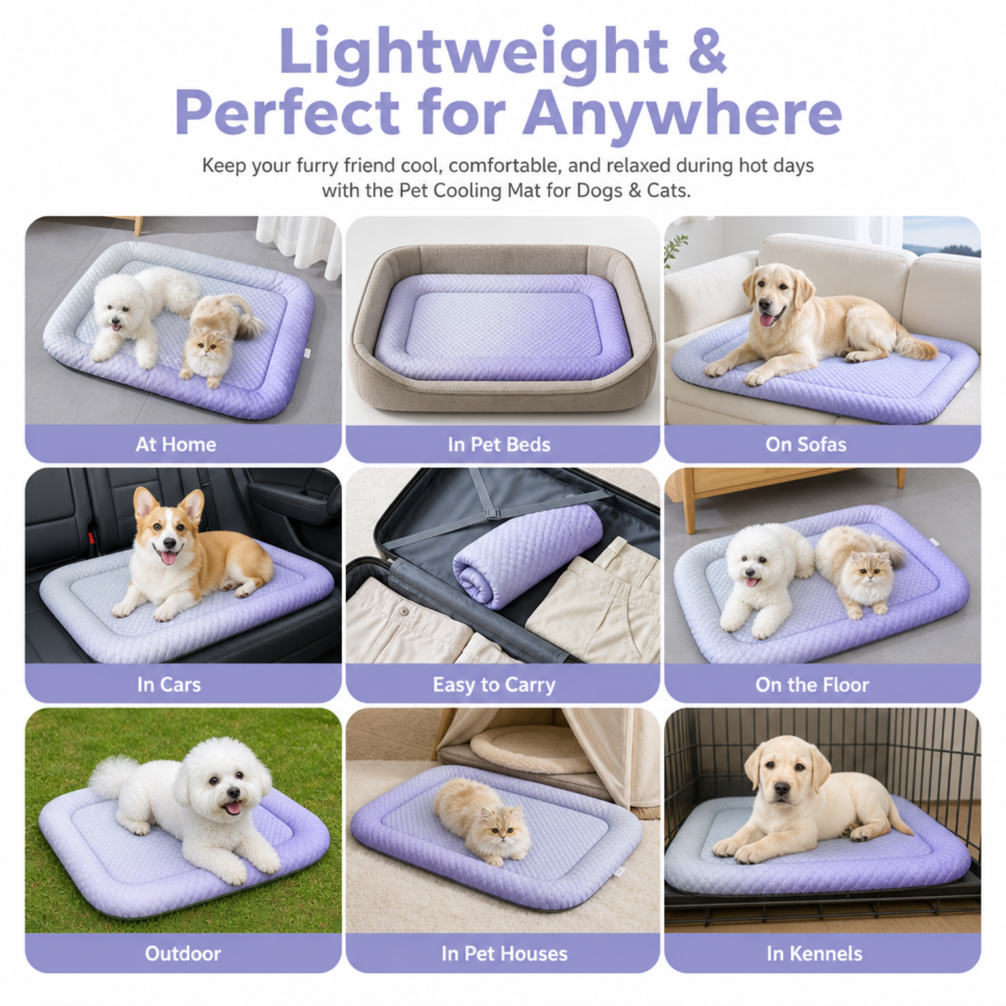 Pet Cooling Mat for Dogs & Cats