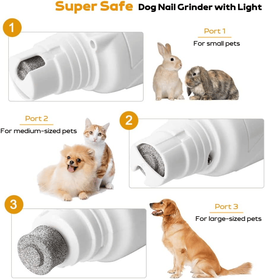 2-in-1 Pet Nail Clipper & Grinder with LED Light-Trim, Grind & Protect — All in One
