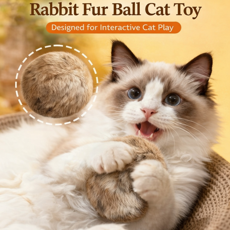 Soft Fluffy Cat Toy Ball (Copy)