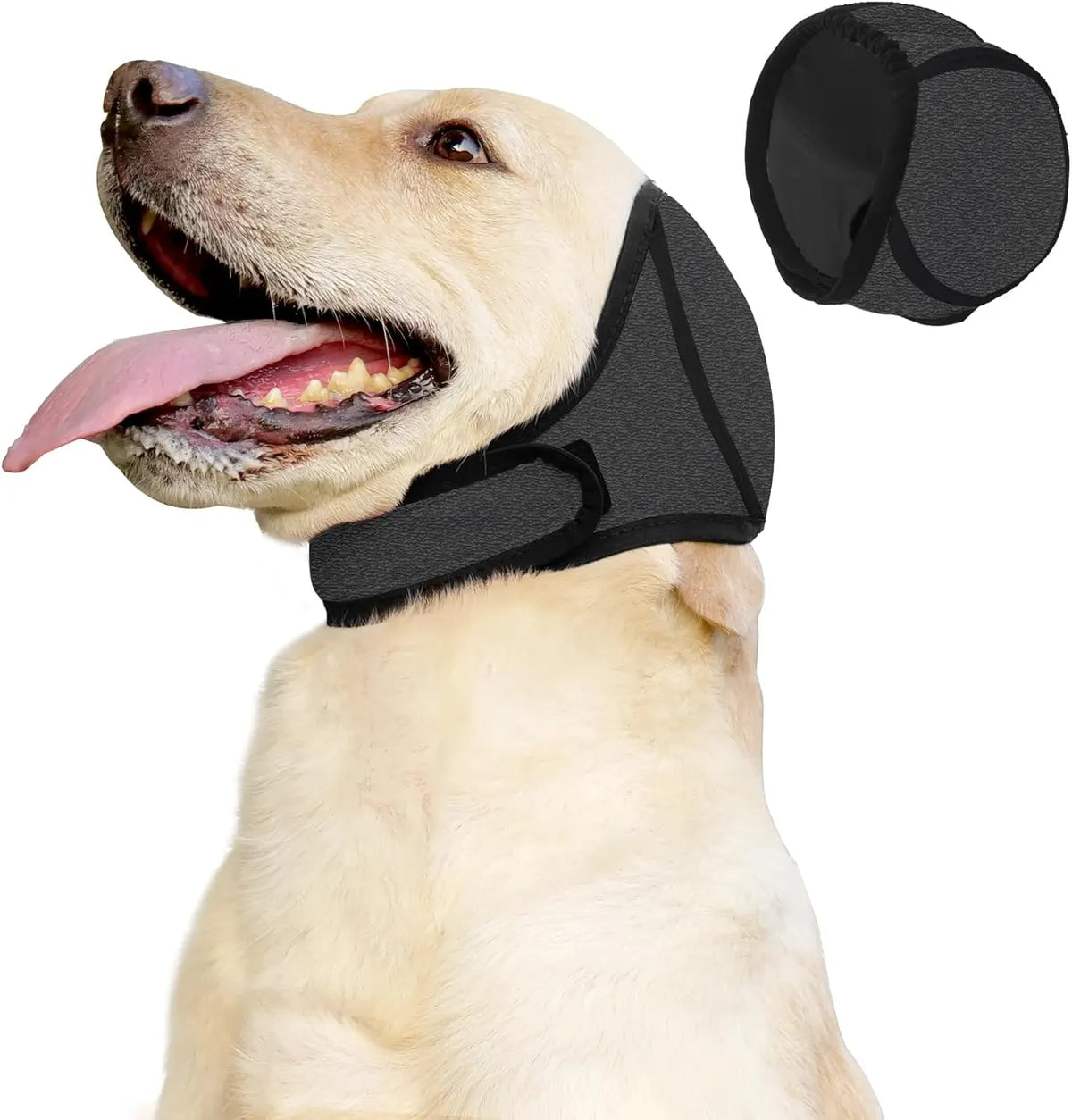 30% off for Dog Ear Muffs & No Shake Ear Wrap for Hematoma, Bathing, Drying, Swim& Noise Anxiety Relief- Elastic Waterproof Ear Protector with Calming Hoodie Design for Grooming/Head Ear Cover