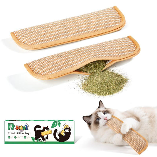 Catnip Kicker Toy: 6000mg Organic Catnip & Durable Sisal Scratching Toy for Indoor Cats & Kittens