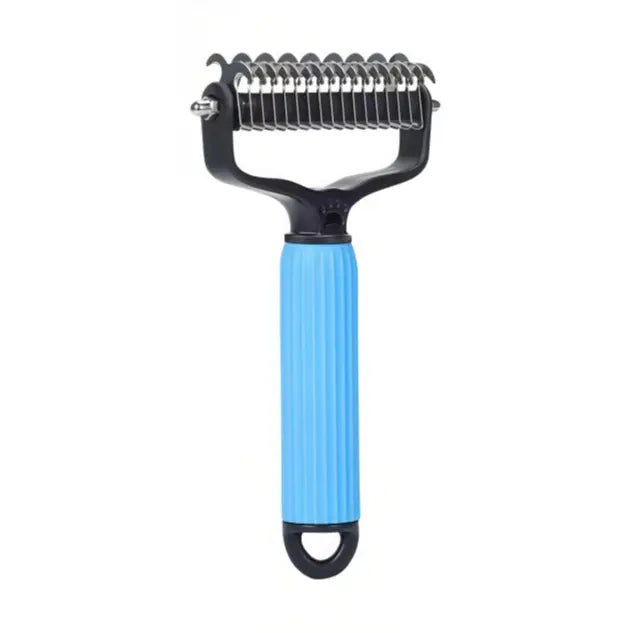 🐶🐾Double-Sided Cat & Dog Deshedding Dematting Comb - Undercoat Rake Grooming Tool, Matted Fur Remover for Long-Haired Pets, Grooming Accessories🔥 (Mid-Year Sale, Restock, DFYD, Deals for You Day Summerwins), Deshedding Tool