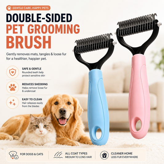 2-In-1 Double-Sided Pet Dematting Brush