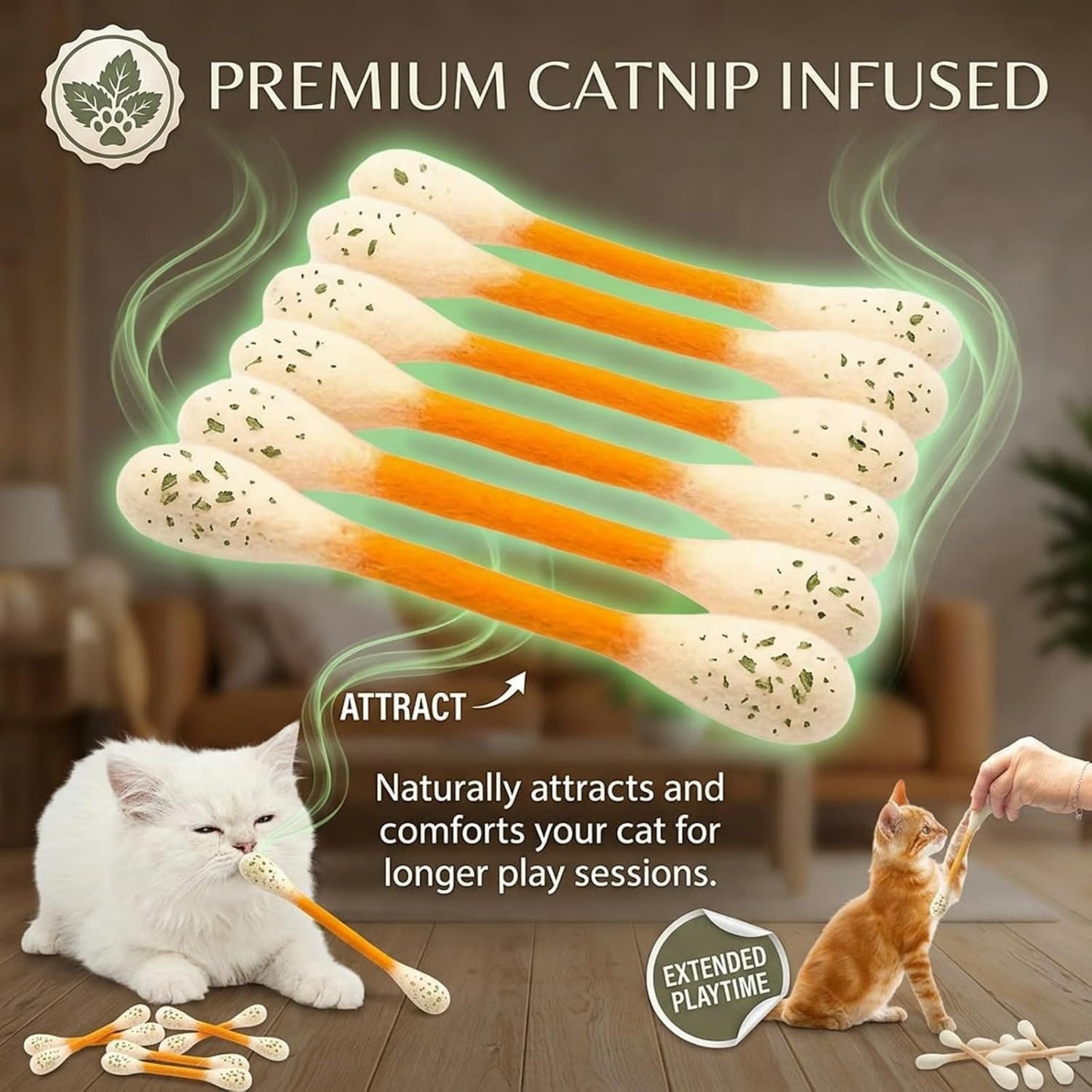 😻 Keep Indoor Cats Happy, Active & Out of Trouble,6PCS Interactive Cat Toy Set
