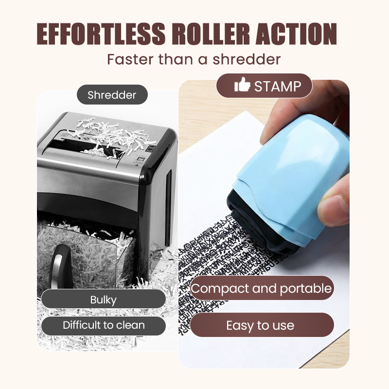🥳2026 HOT SALE🥳💞50K+ SOLD!🛡️✉️ 50% OFF! Privacy Roller Stamp 🔏✨